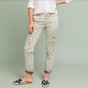 Chino By Anthropologie Patchwork Distressed Pants